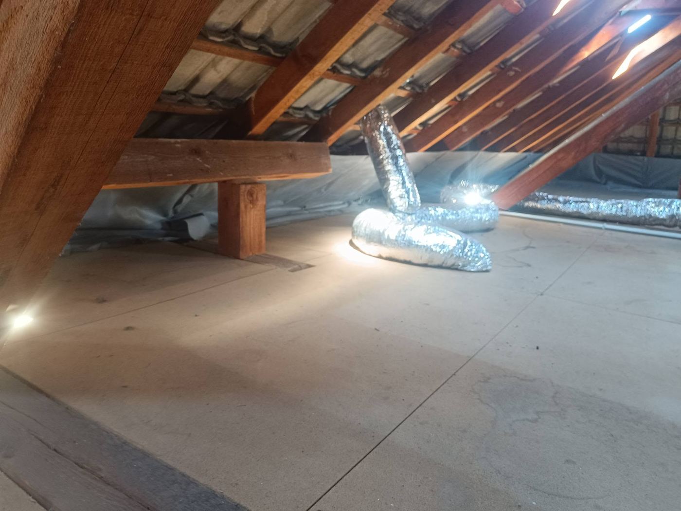 Gaines de ventilation en combles isolés